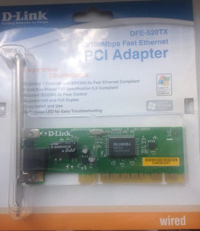 Лот: 15948158. Фото: 1. Сетевая карта PCI Adapter D-Link... Сетевые карты