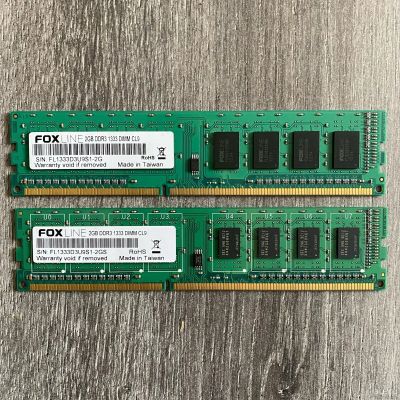 Лот: 16816710. Фото: 1. Foxline FL1333D3U9S1-2GS 4GB DDR3... Оперативная память