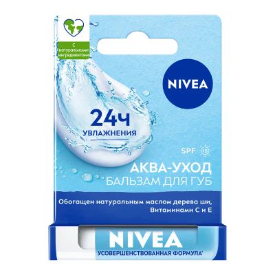 Лот: 25315854. Фото: 1. Nivea Аква-уход Бальзам для губ... Лекарства