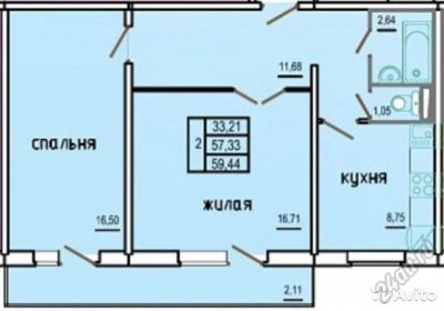 Лот: 5327678. Фото: 1. 2-х комнатная квартира в новом... Квартиры, студии