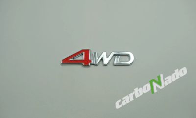 Лот: 17232339. Фото: 1. Шильдик самоклеящийся 4 WD Хром... Детали тюнинга