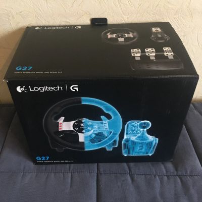 Лот: 17343591. Фото: 1. Игровой руль Logitech G27. Рули, джойстики