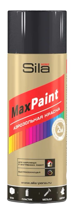 Лот: 18975479. Фото: 1. Sila HOME Max Paint, чёрный глянцевый... Краски, лаки, растворитель
