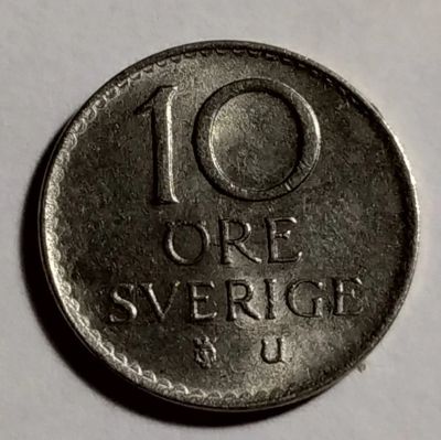 Лот: 15854179. Фото: 1. Швеция. 10 эре. 1968г. Европа