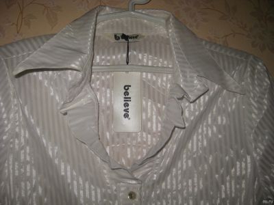 Лот: 18043463. Фото: 1. Красивая белая блузка -- НОвая... Блузы, рубашки
