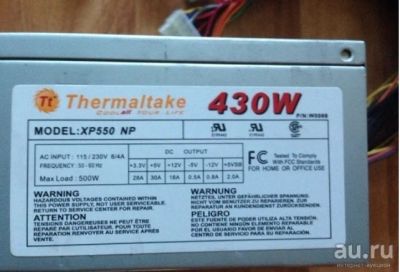 Лот: 8195419. Фото: 1. thermaltake 430w. Корпуса, блоки питания