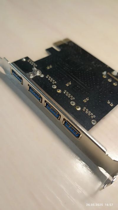 Лот: 25396339. Фото: 1. PCIex USB 3.0 контроллер 4 порта. Платы расширения, контроллеры, доп. порты