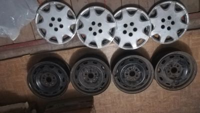 Лот: 14752856. Фото: 1. Диски штампованные с колпаками... Диски