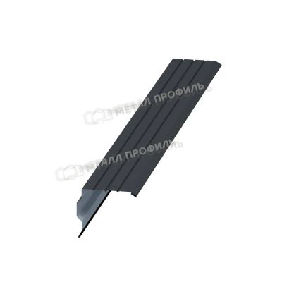 Лот: 24025434. Фото: 1. Планка торцевая 90х115х2000 (VALORI-20-Grey-0... Кровельные материалы