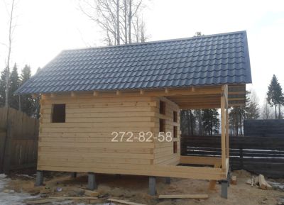 Лот: 15949604. Фото: 1. Баня 4х4,5 м с террасой 2х4 м... Срубы, бани, дома