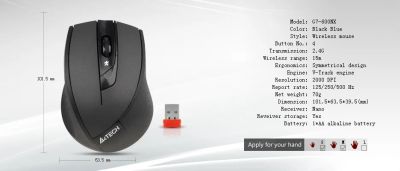 Лот: 9725892. Фото: 1. Беспроводная usb-мышь A4Tech g7-600. Клавиатуры и мыши