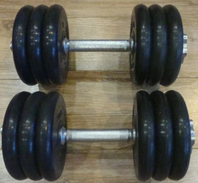 Лот: 3194444. Фото: 1. Гантели обрезиненные MB Barbell... Гантели
