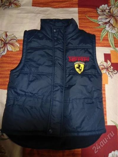 Лот: 1650303. Фото: 1. Синий детский жилет унисекс Ferrari... Верхняя одежда