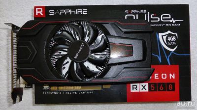 Лот: 12811810. Фото: 1. Видеокарта Sapphire Radeon RX... Видеокарты