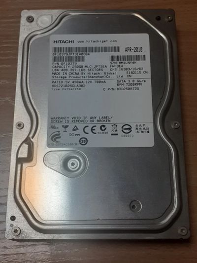 Лот: 13690269. Фото: 1. Жесткий диск для компьютера 250gb... Жёсткие диски (HDD)