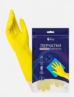 Лот: 20233182. Фото: 1. Перчатки латексные хозяйственные... Защитные очки, каски, перчатки