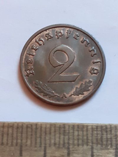 Лот: 25850232. Фото: 1. (№18622) Германия 2 Пфенингf 1940... Германия и Австрия