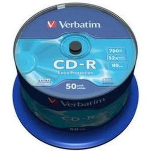 Лот: 5782431. Фото: 1. Диск CD-R Verbatim 50шт 700Mb... CD, DVD, BluRay