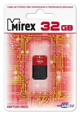 Лот: 9988268. Фото: 1. 32GB USB Flash, MIREX Arton Red... USB-флеш карты