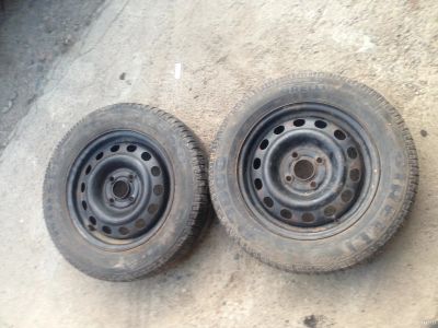 Лот: 13603206. Фото: 1. Диски r14 и резина pirelli 185... Шины на дисках
