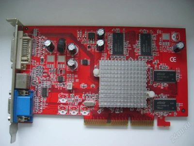 Лот: 2188290. Фото: 1. AGP ATI Radeon 9550 128Mb (рабочая... Видеокарты