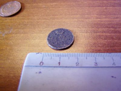 Лот: 6478254. Фото: 1. Редкая денежка 1857 года, е.м. Россия до 1917 года