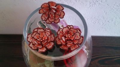 Лот: 4107569. Фото: 1. Комплект "Чернобривчики"ручная... Бижутерия ручной работы