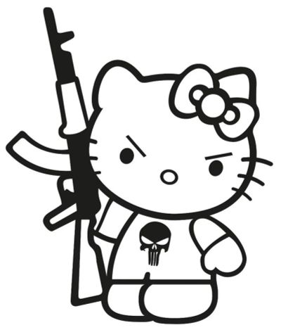 Лот: 3837877. Фото: 1. Наклейка на авто "Hello Kitty... Наклейки автомобильные