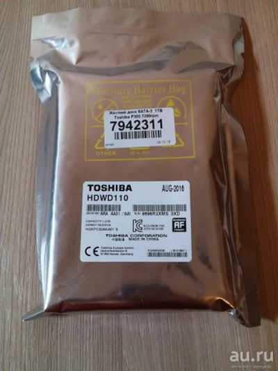 Лот: 9897850. Фото: 1. Жесткий диск HDD 1Tb Toshiba P300... Жёсткие диски (HDD)