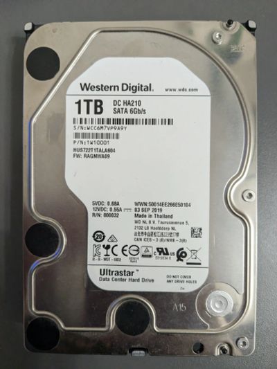 Лот: 24876538. Фото: 1. HDD WD 1 Tb. Жёсткие диски (HDD)