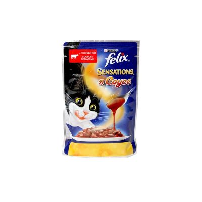 Лот: 10399004. Фото: 1. Корм Felix Sensations Говядина... Корма