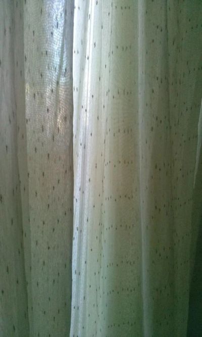 Лот: 6880655. Фото: 1. затеминенная тюль зеленая 3м ширина. Шторы, тюль