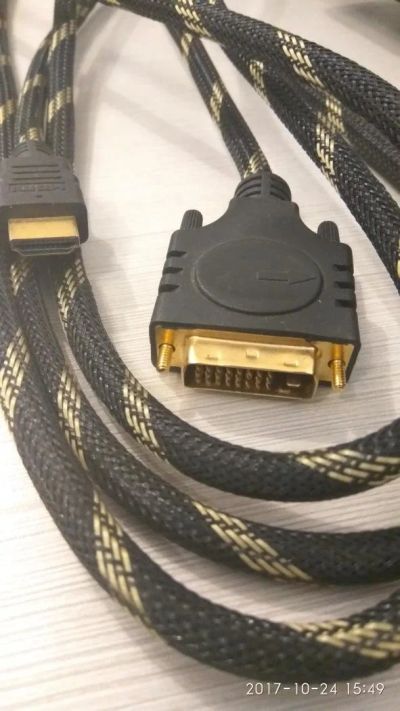 Лот: 10497967. Фото: 1. Кабель HDMI - DVI 3.0 м. Шлейфы, кабели, переходники