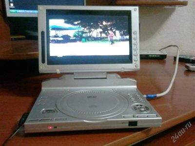Лот: 1795096. Фото: 1. Портативный DVD-плеер с 1 рубля... Плееры