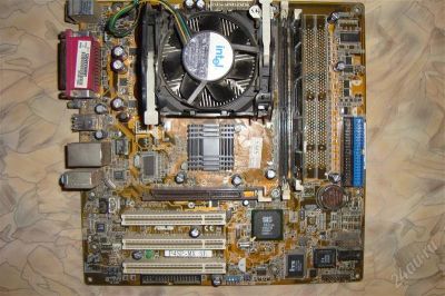 Лот: 912494. Фото: 1. Asus P4SP-MX SE+ Celeron 2400... Материнские платы