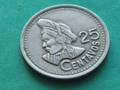 Лот: 11684316. Фото: 1. Монета 25 сентаво Гватемала 1996... Америка