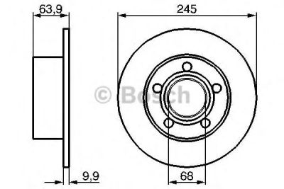 Лот: 4412173. Фото: 1. Тормозные диски Bosch. Тормозная система