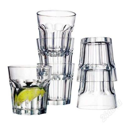 Лот: 1937107. Фото: 1. стаканы 6шт, прозрачное стекло... Сервизы, наборы посуды