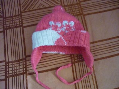 Лот: 9669519. Фото: 1. шапка вязаная для девочки до года. Головные уборы