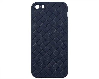 Лот: 12577189. Фото: 1. Чехол iPhone 5/5S Плетеный синий. Чехлы, бамперы