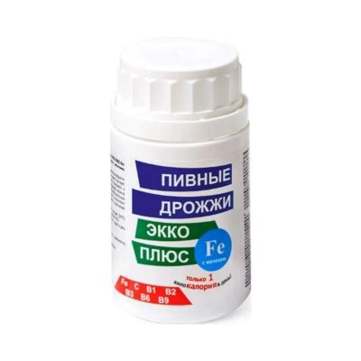 Лот: 23730981. Фото: 1. Экко-Плюс Дрожжи пивные с железом... Лекарства