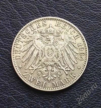 Лот: 8646925. Фото: 1. 2 марки 1904 г. Бавария Германия... Германия и Австрия