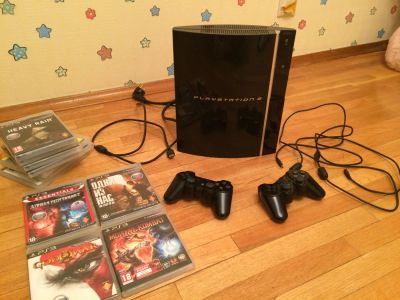 Лот: 4702025. Фото: 1. Sony Playstation 3 80GB | 2 джойстика... Игровые приставки, консоли