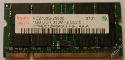 Лот: 2042606. Фото: 1. so-dimm ddr 1gb pc2700 16chip. Оперативная память