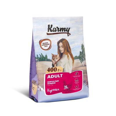 Лот: 12366012. Фото: 1. Karmy Adult - для взрослых кошек... Корма