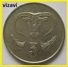 Лот: 16186543. Фото: 1. Кипр 5 центов 1990. Европа