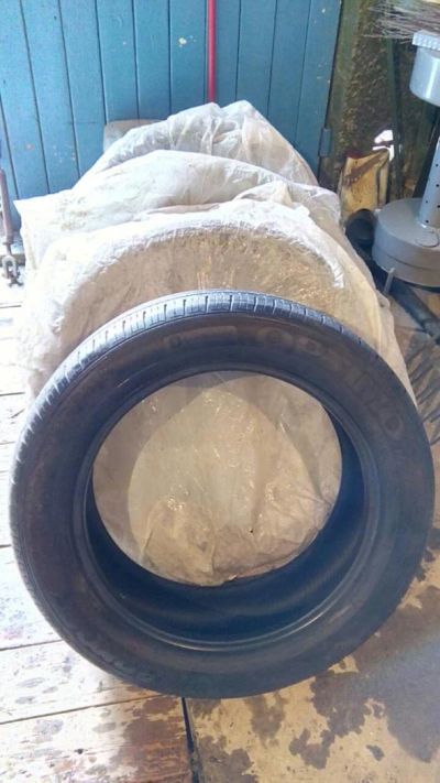 Лот: 11360255. Фото: 1. Шины 235/55R18 hankook до контрольной... Шины