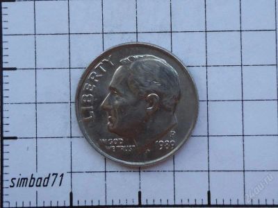Лот: 1235066. Фото: 1. Дайм (10 центов) США 1989г. Америка