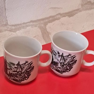 Лот: 23423795. Фото: 1. 2 чашки Богдановичский фарфор... Кружки, стаканы, бокалы