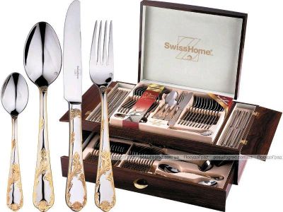 Лот: 4879235. Фото: 1. Набор столовых приборов SwissHome... Столовые приборы, ножи